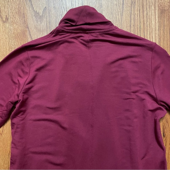 Athleta Pranayama Modal Wrap Coffeeberry Red Open Cardigan Sweater size XS - Picture 13 of 16